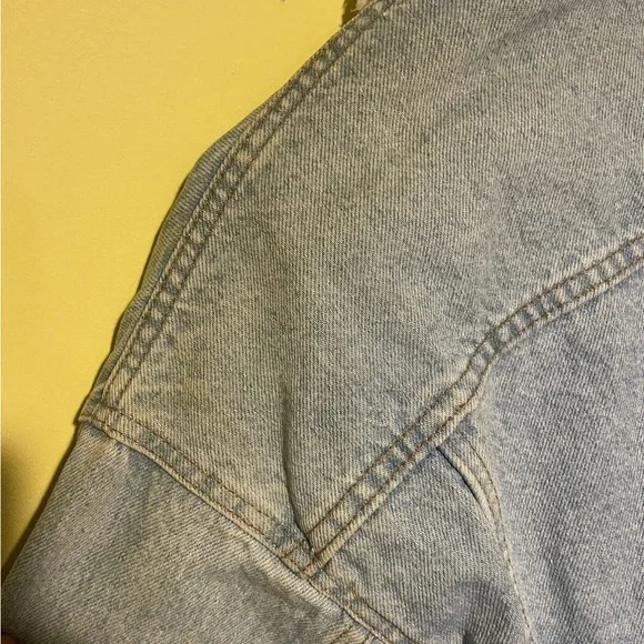 LEVI'S Vintage 1970's RAD Naturally Faded Denim Sherpa-Lined Jacket Size M - Picture 8 of 11